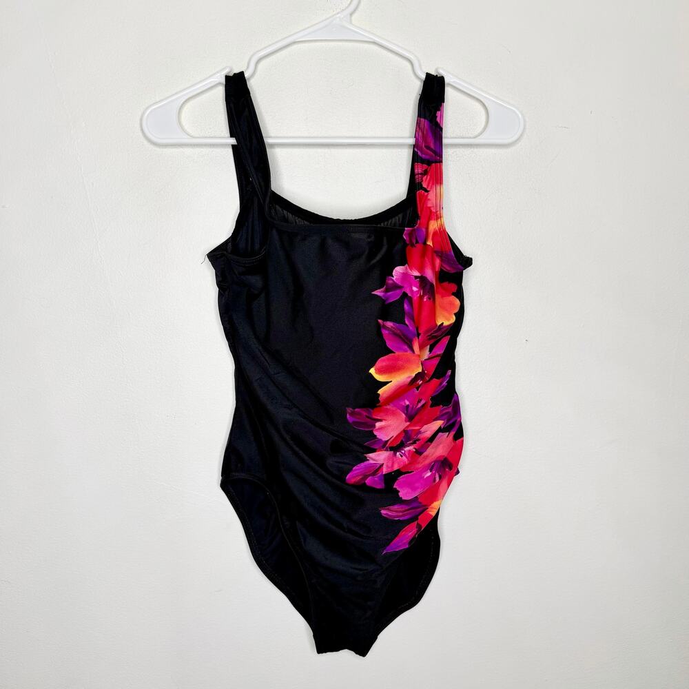 Miraclesuit Black Floral One Piece Swimsuit 12